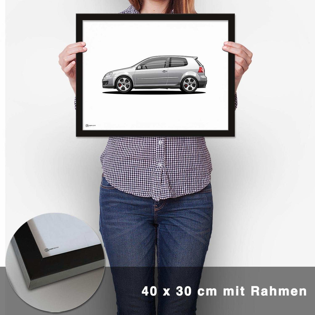 Golf 5 GTI Poster Hell - CARTISTRY