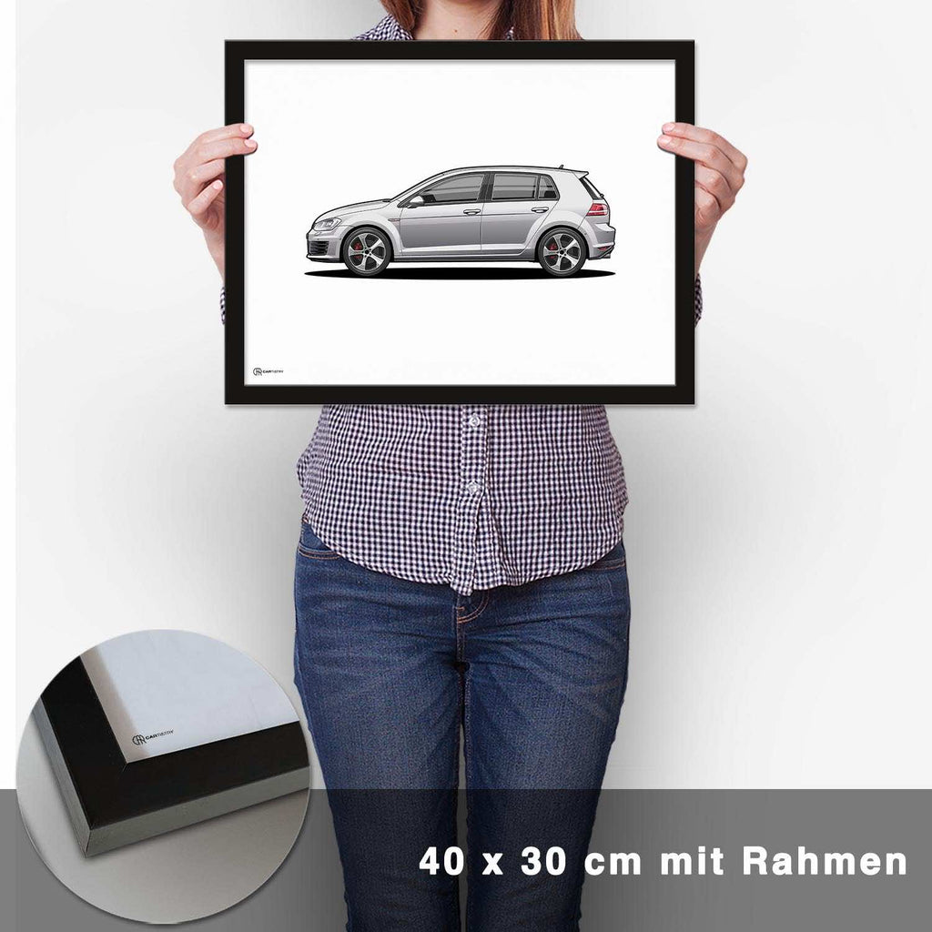 Golf 7 GTI Poster Hell - CARTISTRY