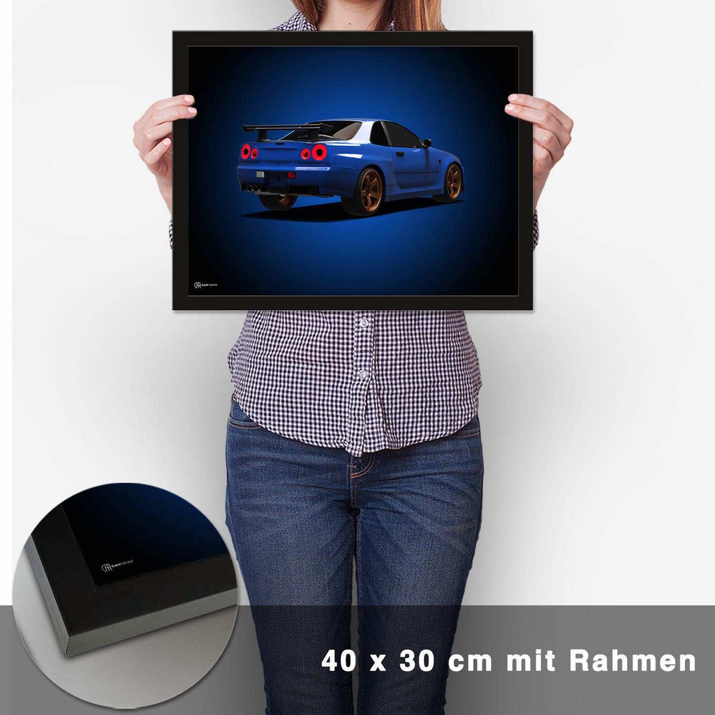 GT-R R34 Poster - CARTISTRY