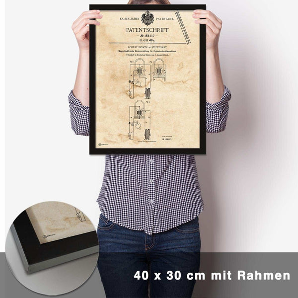 Lade das Bild in den Galerie-Viewer, Patent Poster Magnetzündung - CARTISTRY
