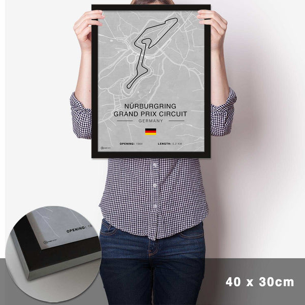 Lade das Bild in den Galerie-Viewer, Nürburgring GP Circuit Rennstrecken Poster - Hell - Cartistry
