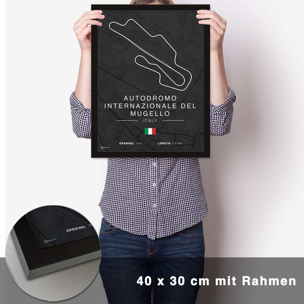Lade das Bild in den Galerie-Viewer, Mugello Rennstrecken Poster - Dunkel - CARTISTRY
