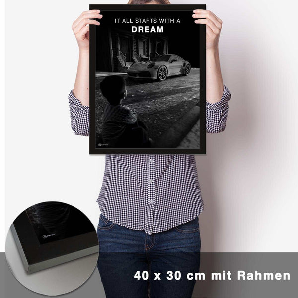 Lade das Bild in den Galerie-Viewer, "It all starts with a dream" Poster - CARTISTRY
