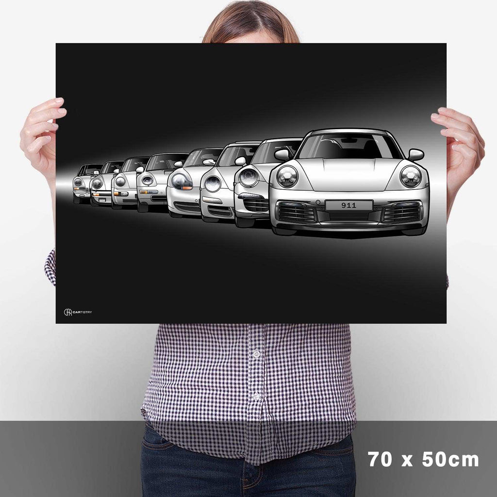 911 Generationen Poster Dunkel - Cartistry