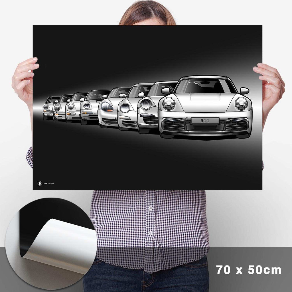 911 Generationen Poster Dunkel - Cartistry