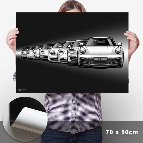 Lade das Bild in den Galerie-Viewer, 911 Generationen Poster Dunkel - Cartistry
