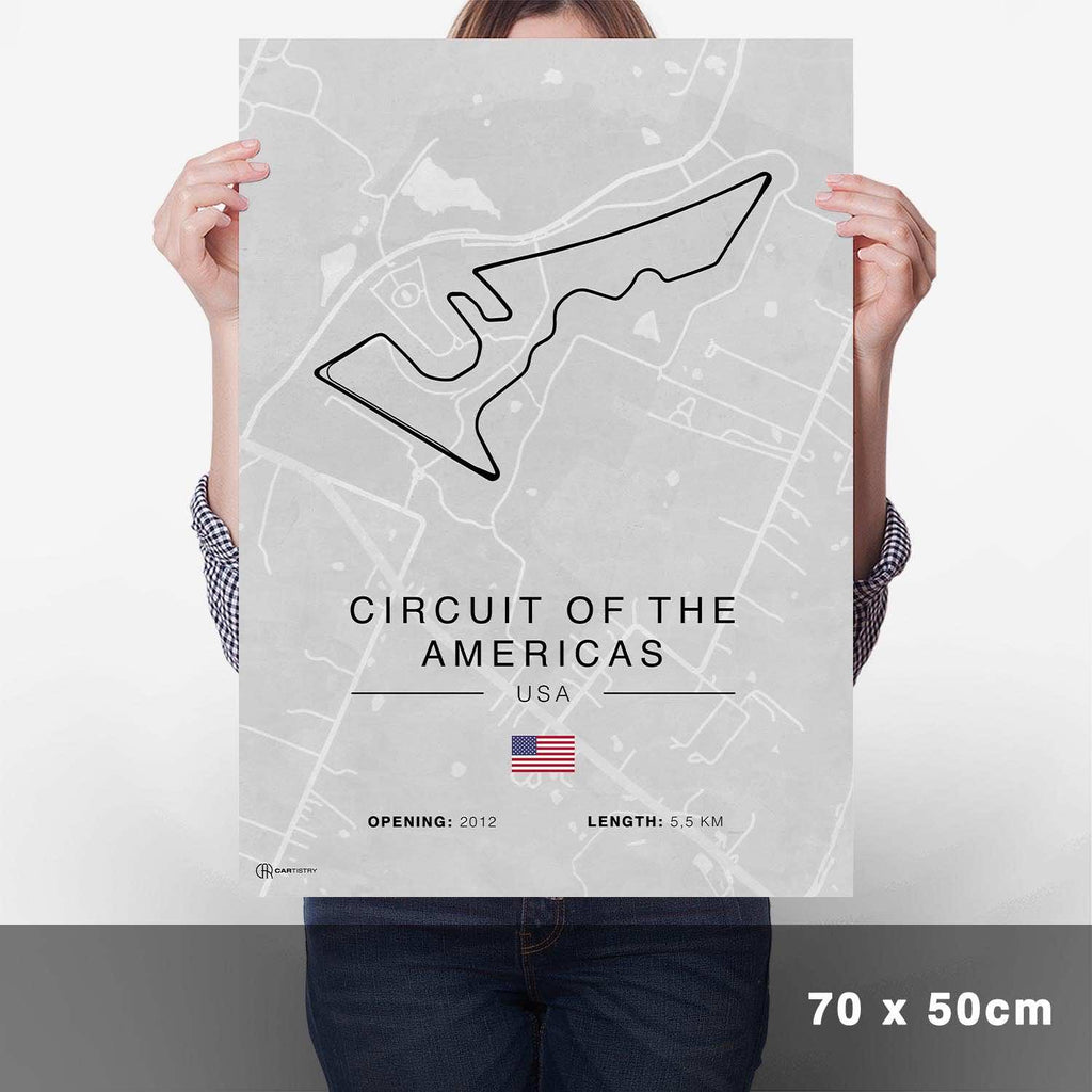 Circuit Americas Rennstrecken Poster - Hell - Cartistry