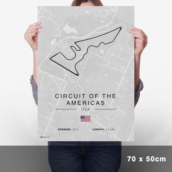 Lade das Bild in den Galerie-Viewer, Circuit Americas Rennstrecken Poster - Hell - Cartistry
