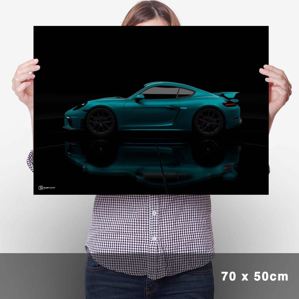 Cayman GT4 Dark Seite Poster - Cartistry