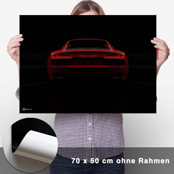 Lade das Bild in den Galerie-Viewer, R8 Dark Heck Poster - CARTISTRY
