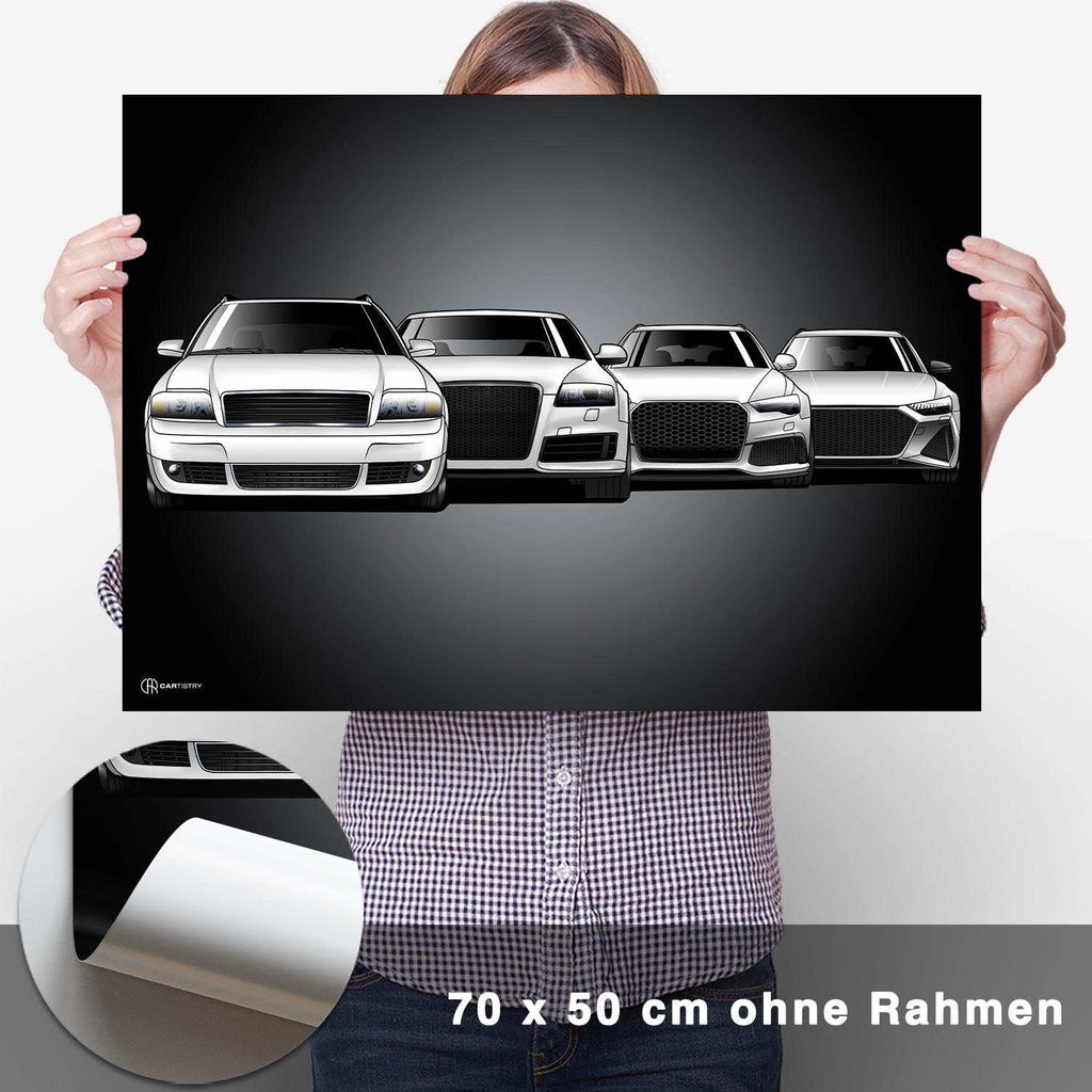 RS6 Generationen Poster Horizontal - CARTISTRY