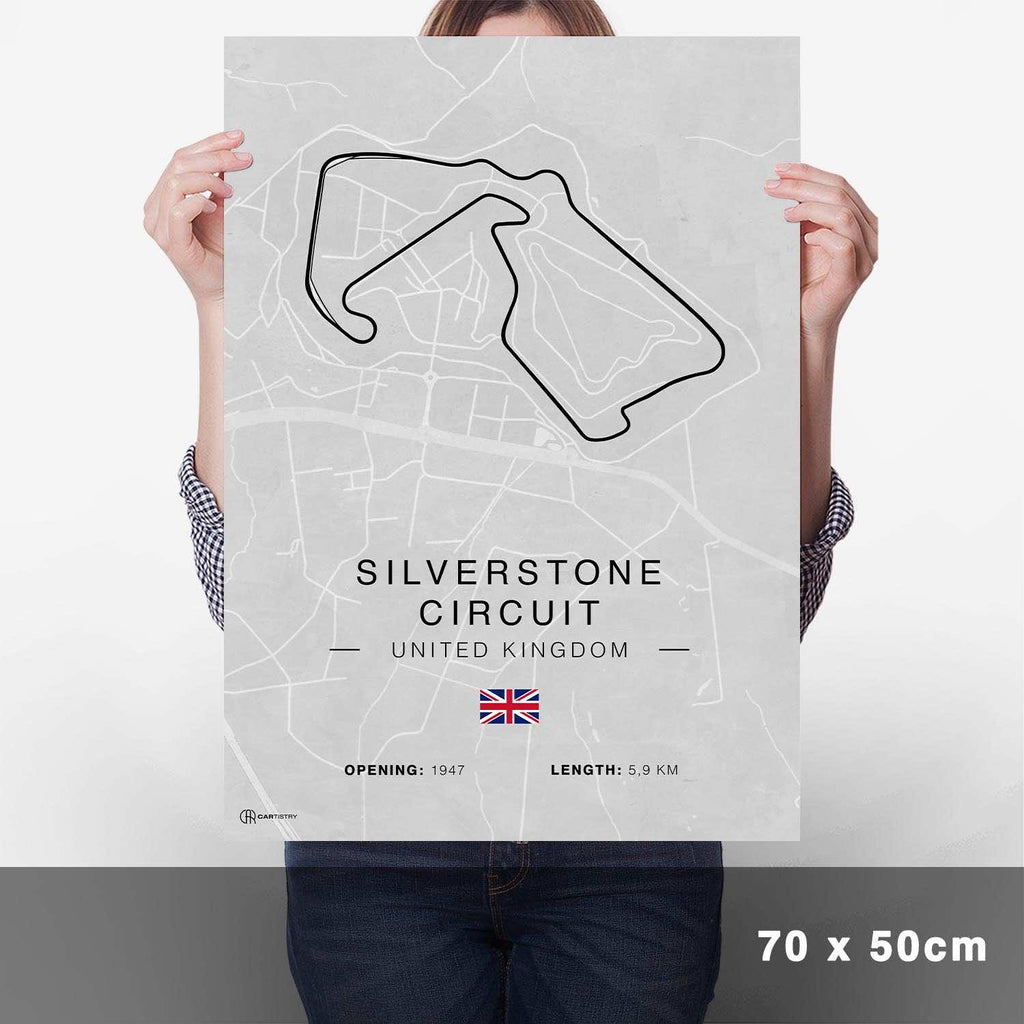 Silverstone Rennstrecken Poster - Hell - Cartistry