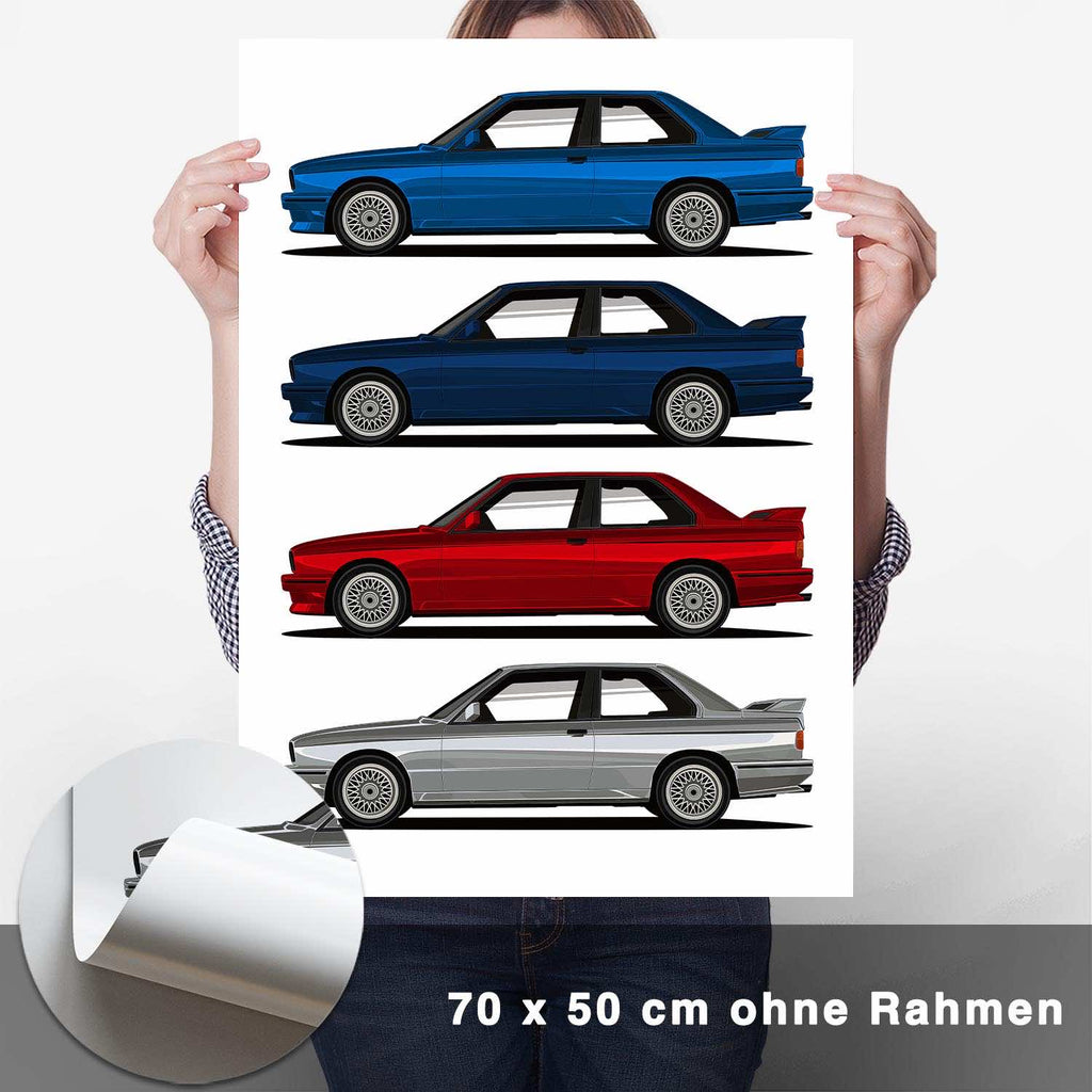M3 E30 - Colors Poster - CARTISTRY