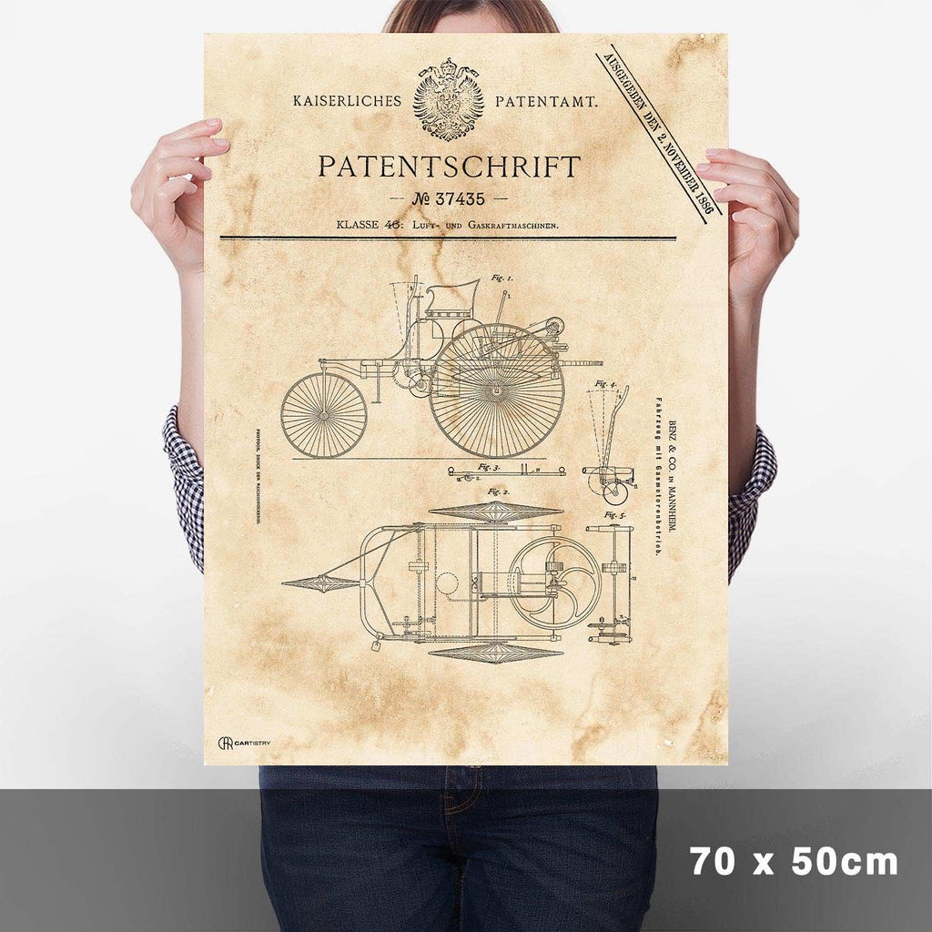 Patent Poster Carl Benz - Cartistry