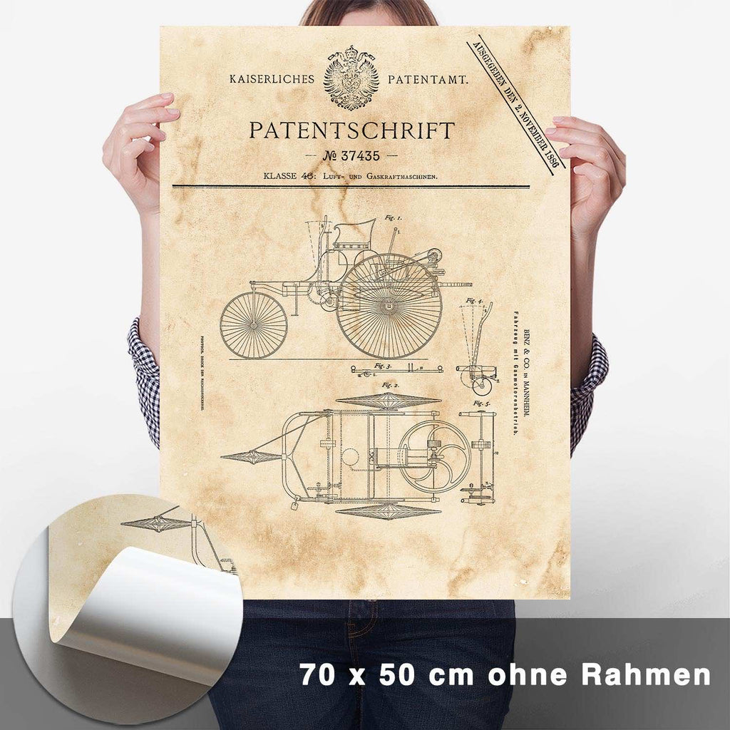 Patent Poster Carl Benz - CARTISTRY