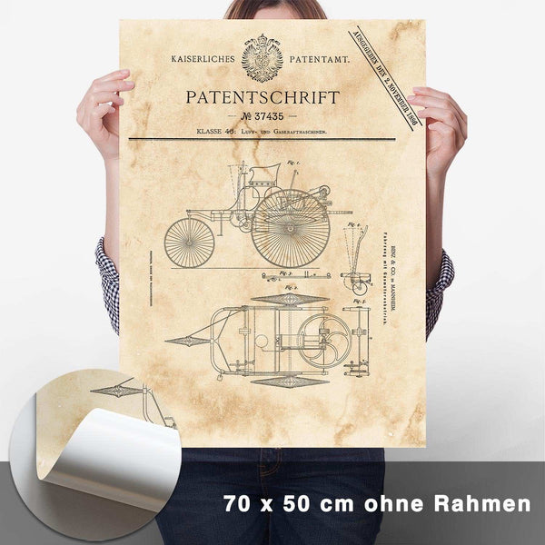 Lade das Bild in den Galerie-Viewer, Patent Poster Carl Benz - CARTISTRY
