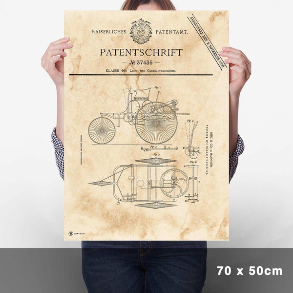 Lade das Bild in den Galerie-Viewer, Patent Poster Carl Benz - Cartistry
