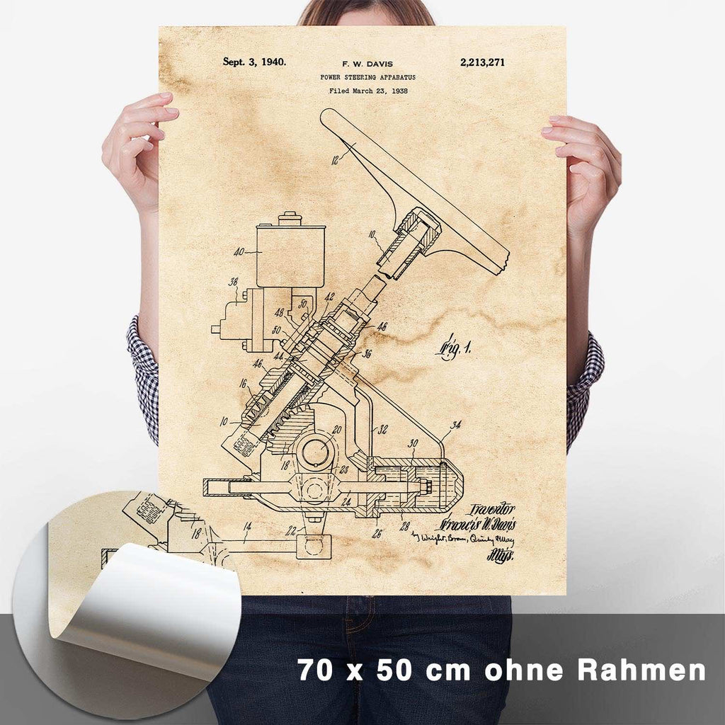 Patent Poster Servolenkung - CARTISTRY
