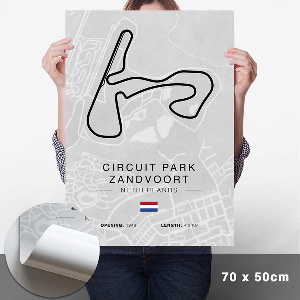 Lade das Bild in den Galerie-Viewer, Zandvoort Rennstrecken Poster - Hell - Cartistry
