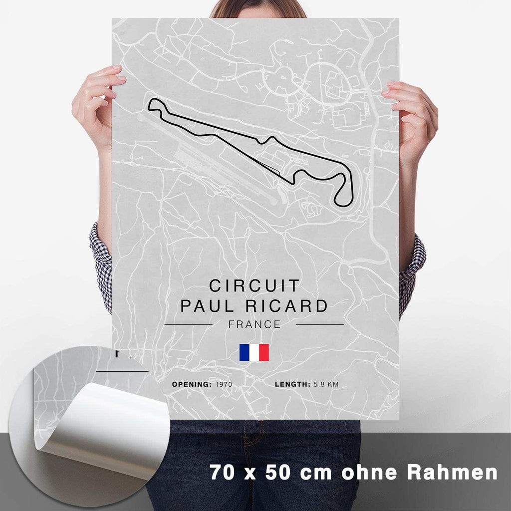 Paul Ricard Rennstrecken Poster - Hell - CARTISTRY