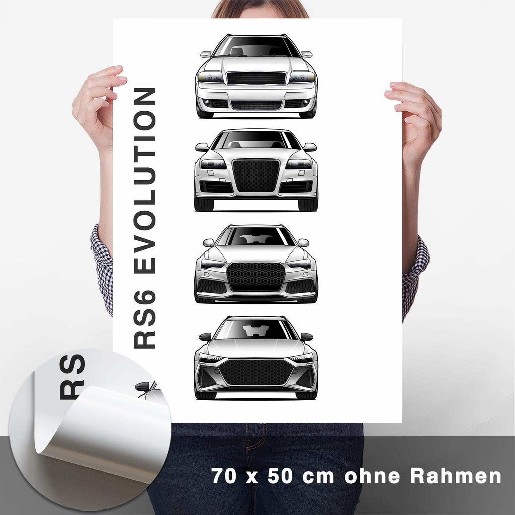 RS6 Generationen Poster Vertikal - CARTISTRY