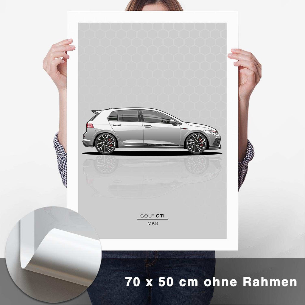 Golf 8 GTI Poster - CARTISTRY
