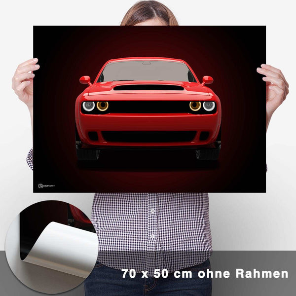 Lade das Bild in den Galerie-Viewer, Challenger SRT Demon Poster - CARTISTRY
