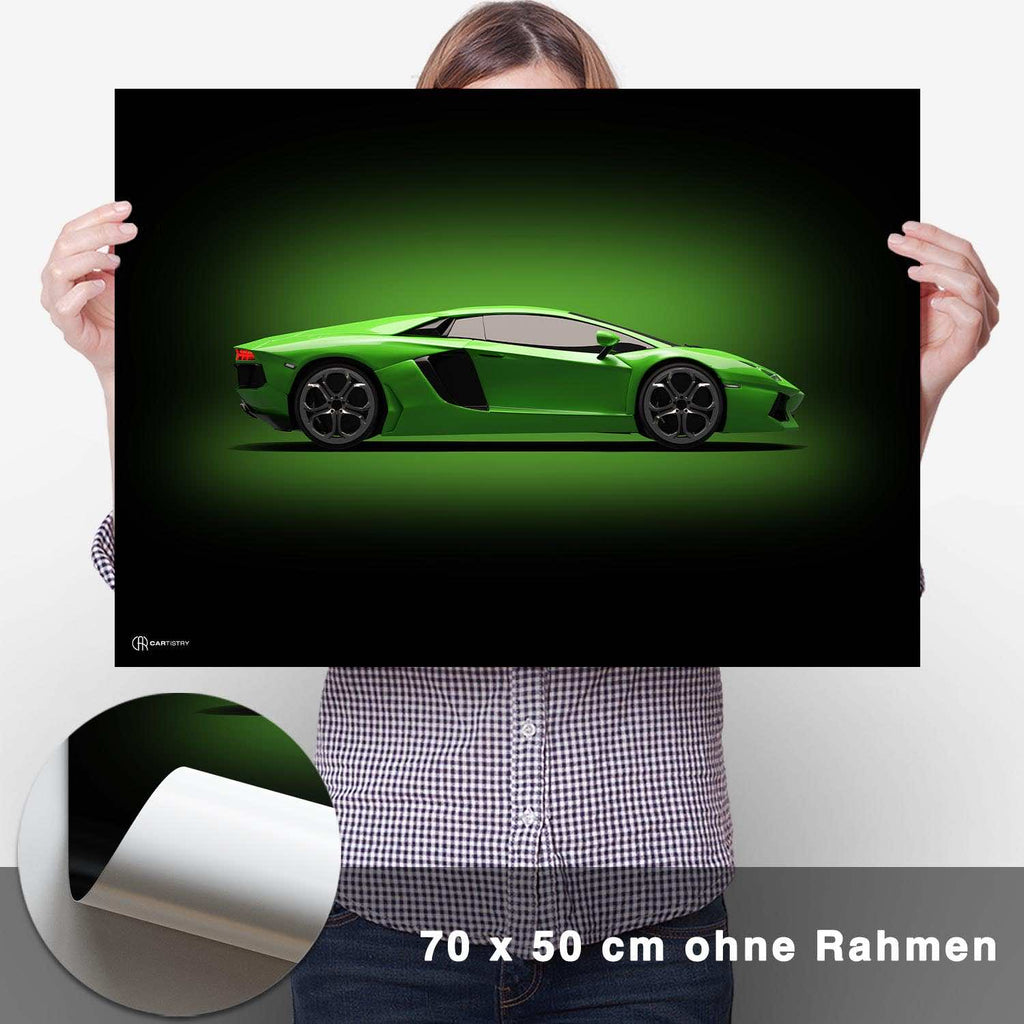 Aventador Poster Seite Dunkel - CARTISTRY