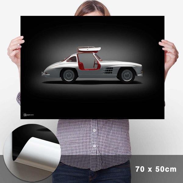 Lade das Bild in den Galerie-Viewer, 300 SL Poster Seite Dunkel - Cartistry

