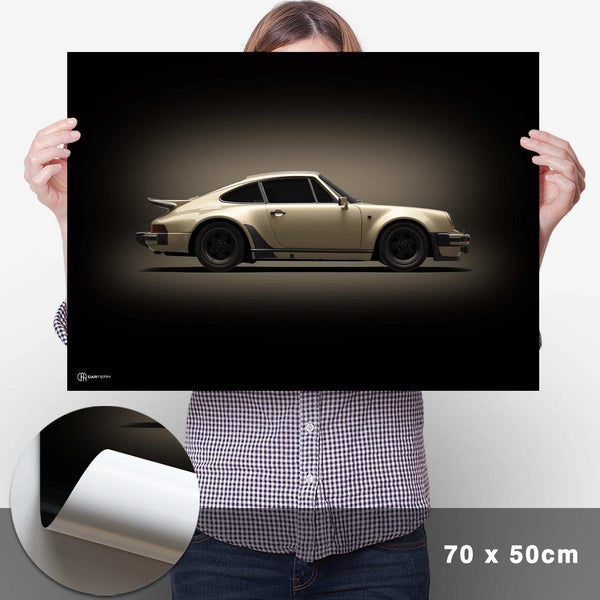 Lade das Bild in den Galerie-Viewer, 911 Turbo (930) Poster Seite Dunkel - Cartistry
