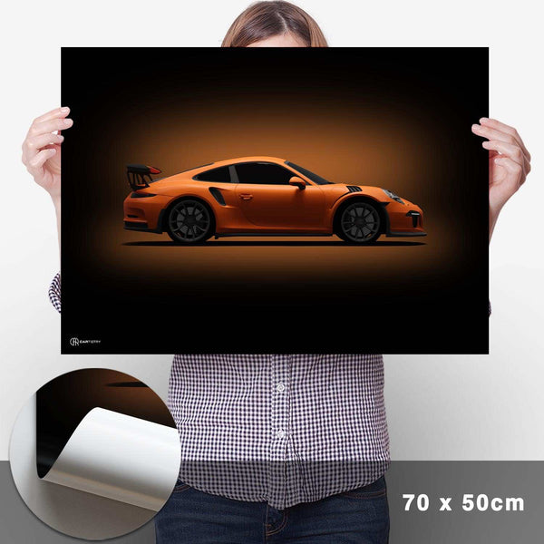 Lade das Bild in den Galerie-Viewer, 911 GT3 RS Poster Seite Dunkel - Cartistry
