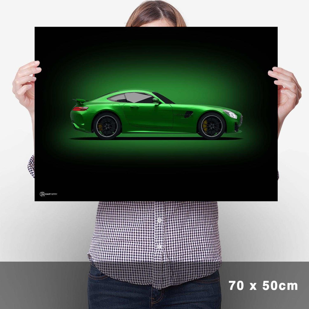 AMG GT R Poster Seite Dunkel - Cartistry