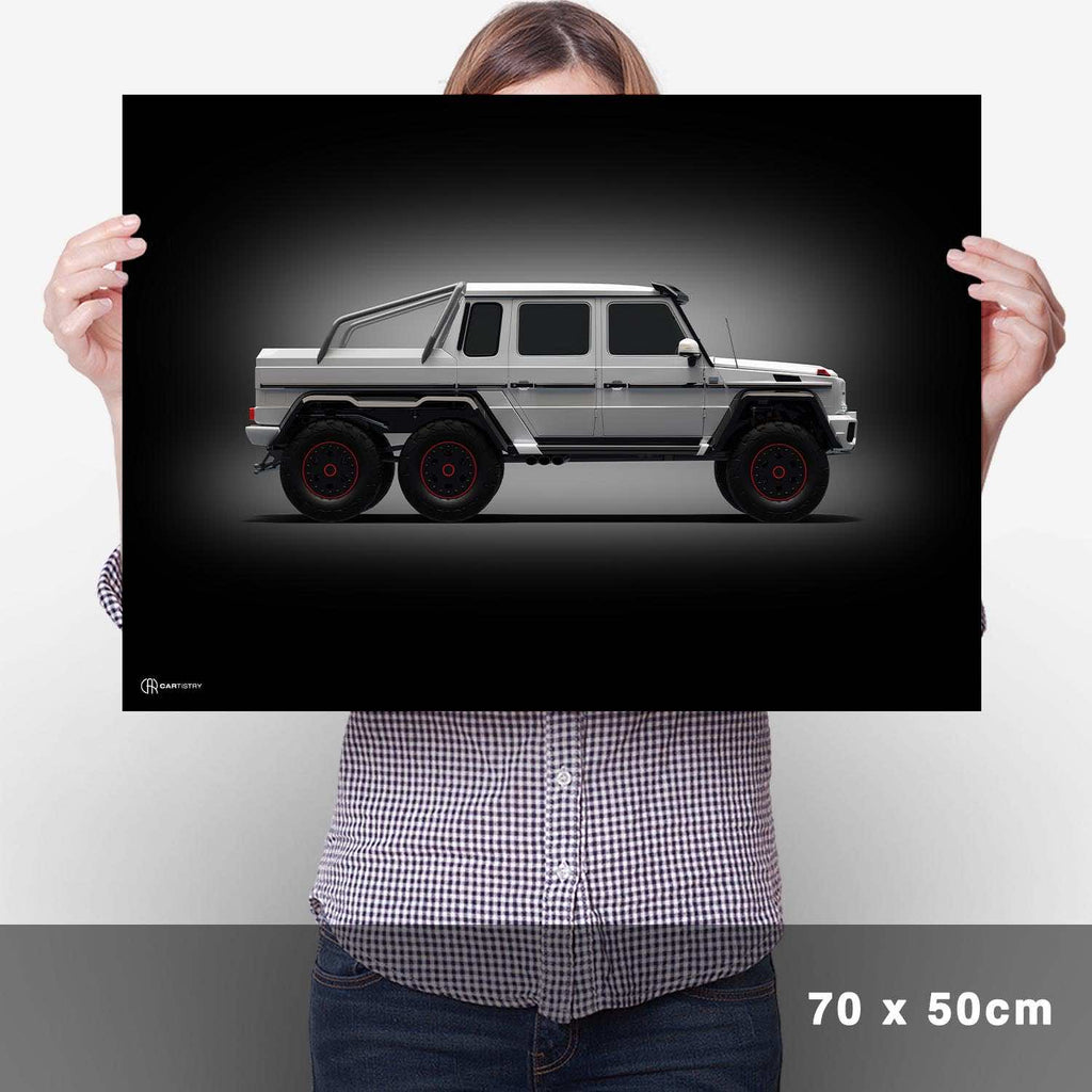 G63 6x6 AMG Poster Seite Dunkel - Cartistry