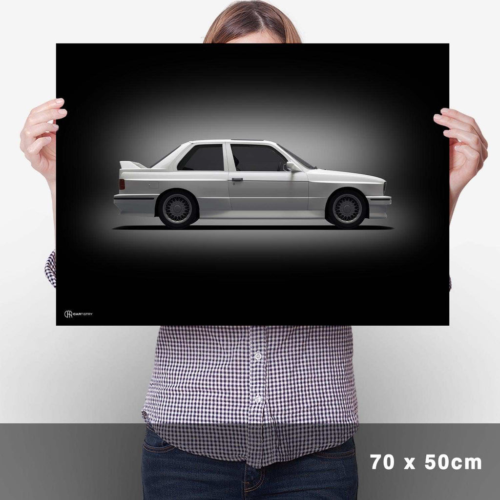 M3 E30 Poster Seite Dunkel - Cartistry