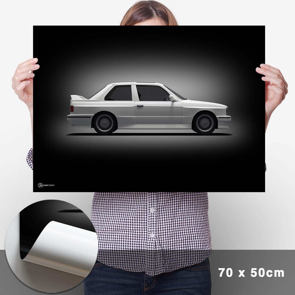 M3 E30 Poster Seite Dunkel - Cartistry