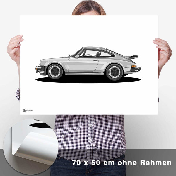 Lade das Bild in den Galerie-Viewer, 911 Turbo (930) Artwork Poster Hell - CARTISTRY
