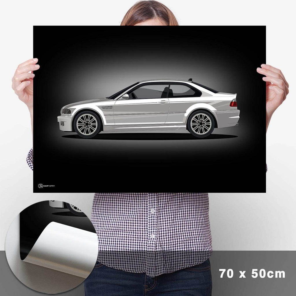 M3 E46 Artwork Poster Dunkel - Cartistry