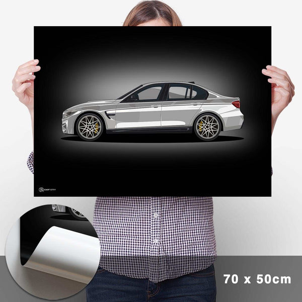 Lade das Bild in den Galerie-Viewer, M3 F80 Artwork Poster Dunkel - Cartistry
