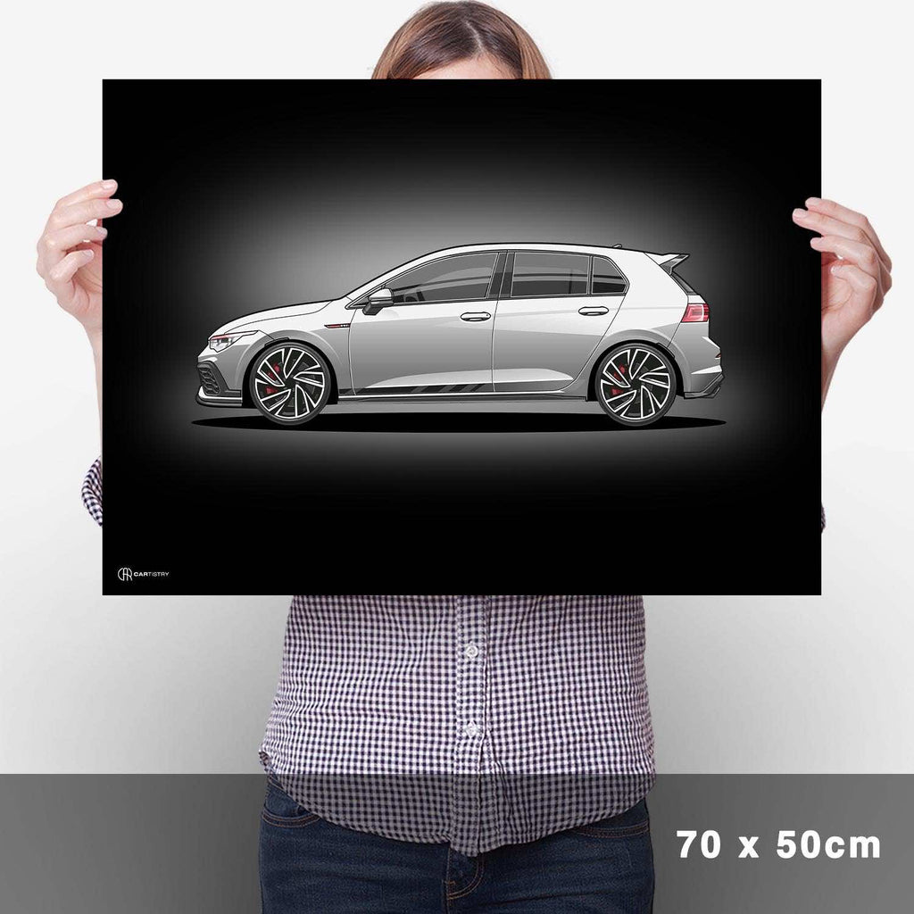 Golf 8 GTI Poster Dunkel - Cartistry