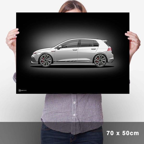 Lade das Bild in den Galerie-Viewer, Golf 8 GTI Poster Dunkel - Cartistry
