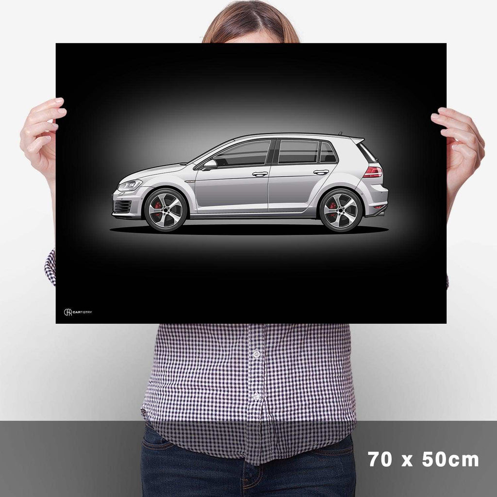 Golf 7 GTI Poster Dunkel - Cartistry