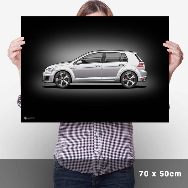 Lade das Bild in den Galerie-Viewer, Golf 7 GTI Poster Dunkel - Cartistry
