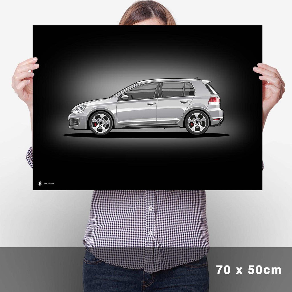 Golf 6 GTI Poster Dunkel - Cartistry