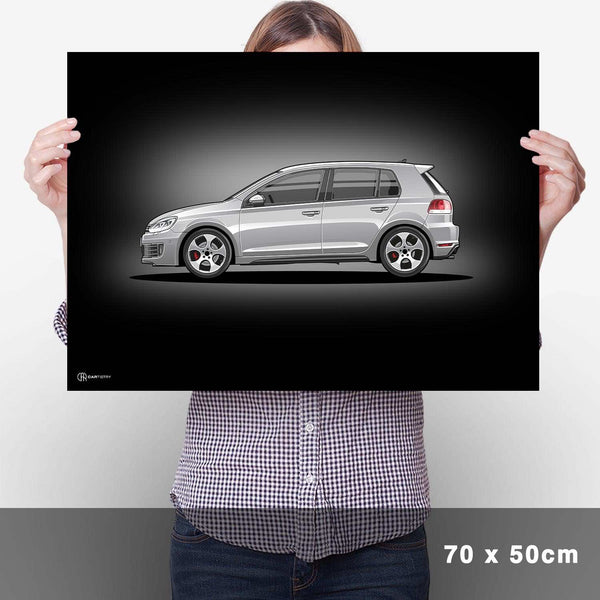 Lade das Bild in den Galerie-Viewer, Golf 6 GTI Poster Dunkel - Cartistry
