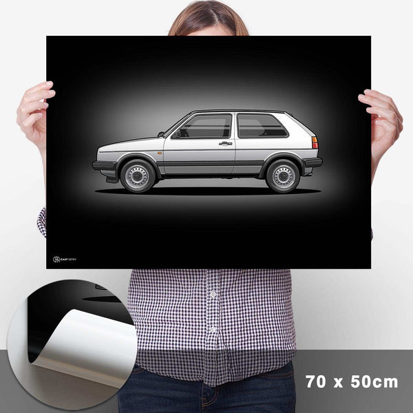 Lade das Bild in den Galerie-Viewer, Golf 2 GTI Poster Dunkel - Cartistry
