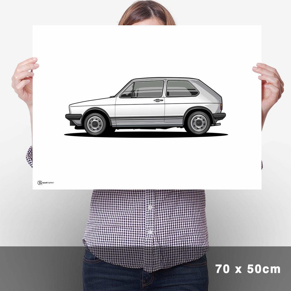 Golf 1 GTI Poster Hell - Cartistry