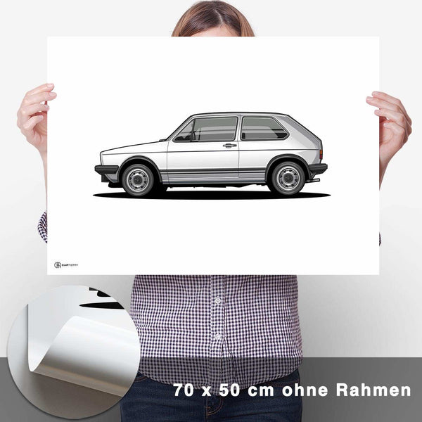 Lade das Bild in den Galerie-Viewer, Golf 1 GTI Poster Hell - CARTISTRY
