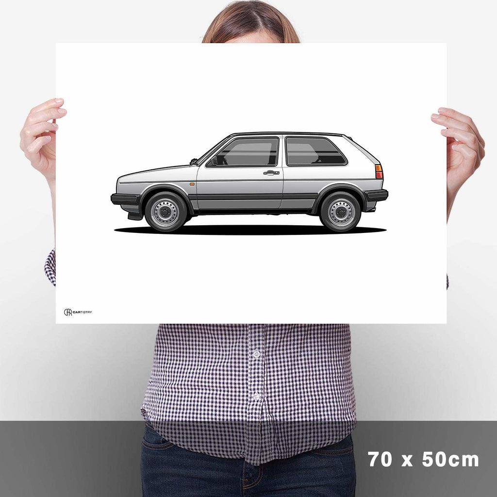 Golf 2 GTI Poster Hell - Cartistry