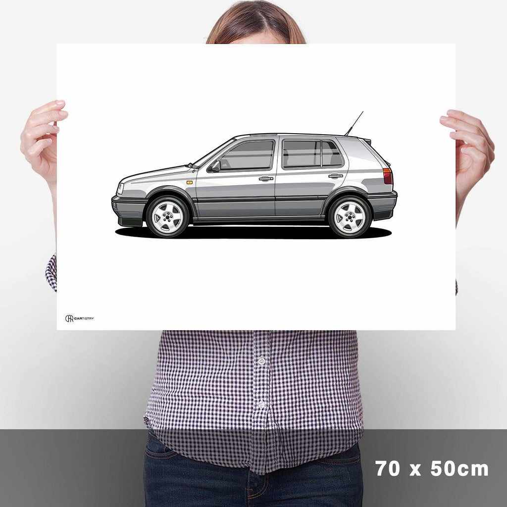 Golf 3 GTI Poster Hell - Cartistry