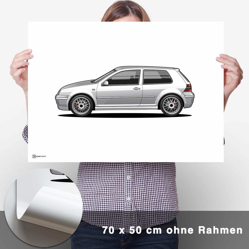 Golf 4 GTI Poster Hell - CARTISTRY
